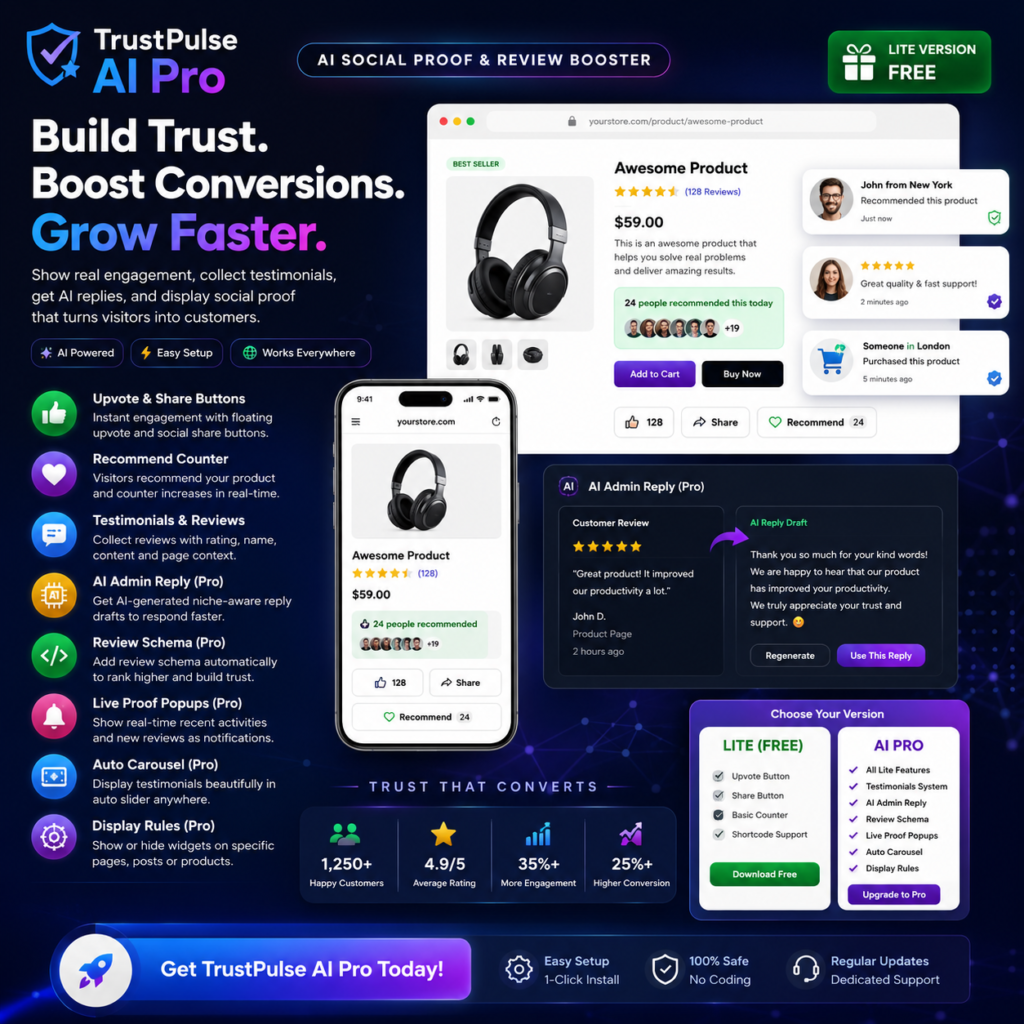 Build Trust Faster. Convert More Visitors. Grow Your Business.